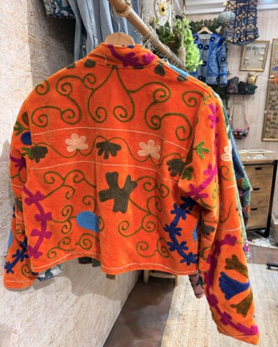 Chaqueta Bordada – Naranja Velvet